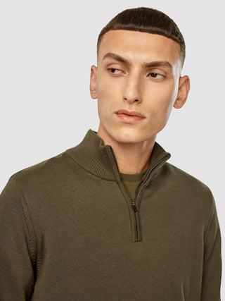 Everyday Knit Half-Zip Nightfall Green