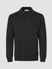 Everyday Knit Long Sleeve Polo Black