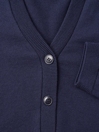 Fine Knit Cardigan Navy