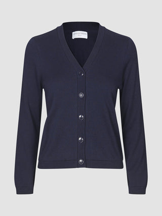 Fine Knit Cardigan Navy