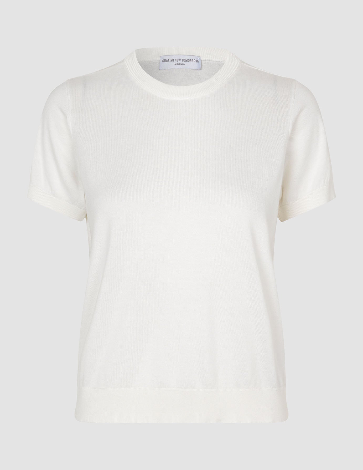 Fine Knit T-shirt Off White