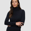 Fine Knit Turtleneck Black