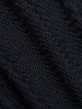 Close-up of folds in a Fine Knit Turtleneck Black.