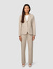 Essential Suit Island Sand Pinstripe Fitted Blazer & Straight Pants