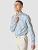 Lightweight Classic Shirt Bold Stripes Light Blue Regular