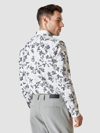 Lightweight Classic Shirt Navy Flower Regular
