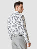 Lightweight Classic Shirt Navy Flower Slim
