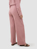 Linen Set Dusty Cerise Long Sleeved Shirt & Relaxed Pants