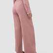 Linen Set Dusty Cerise Long Sleeved Shirt & Relaxed Pants