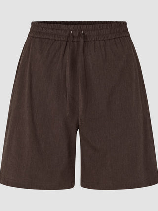 Women's Linen Shorts Relaxed Espresso