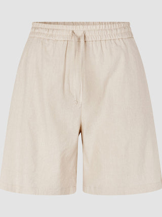 Women's Linen Shorts Relaxed Sandy Beige