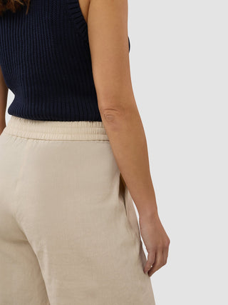 Women's Linen Shorts Relaxed Sandy Beige