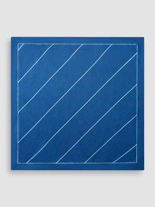 Pocket Square Navy Pinstripe