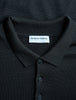 Premium Merino Long Sleeve Polo Black