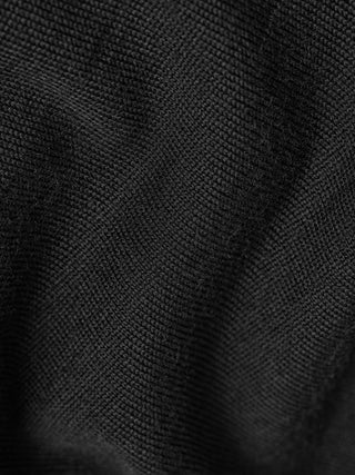 Premium Merino Half Zip Black