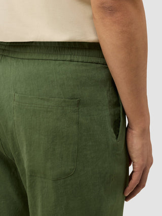 Refined Linen Pants Clover Green