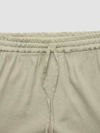 Refined Linen Pants Soft Sand