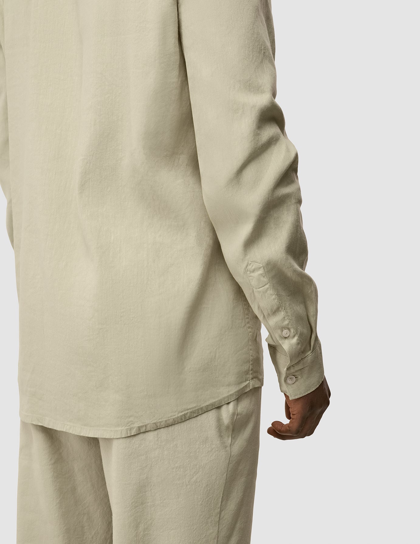 Refined Linen Long Sleeve Shirt Soft Sand