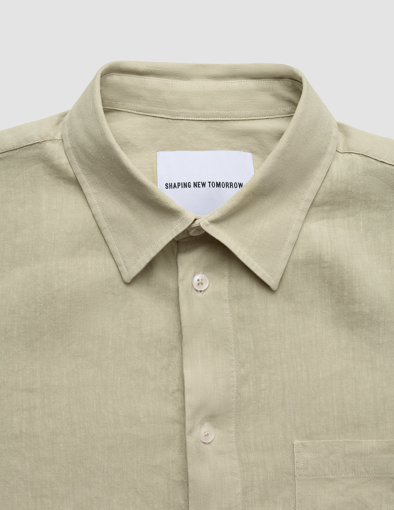 Refined Linen Long Sleeve Shirt Soft Sand