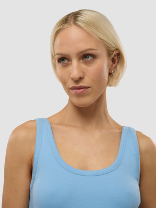 Women's Rib Tank Top Blissful Blue