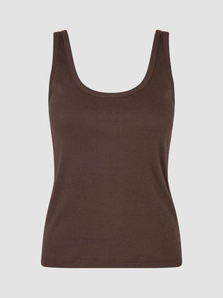 Women's Rib Tank Top Espresso