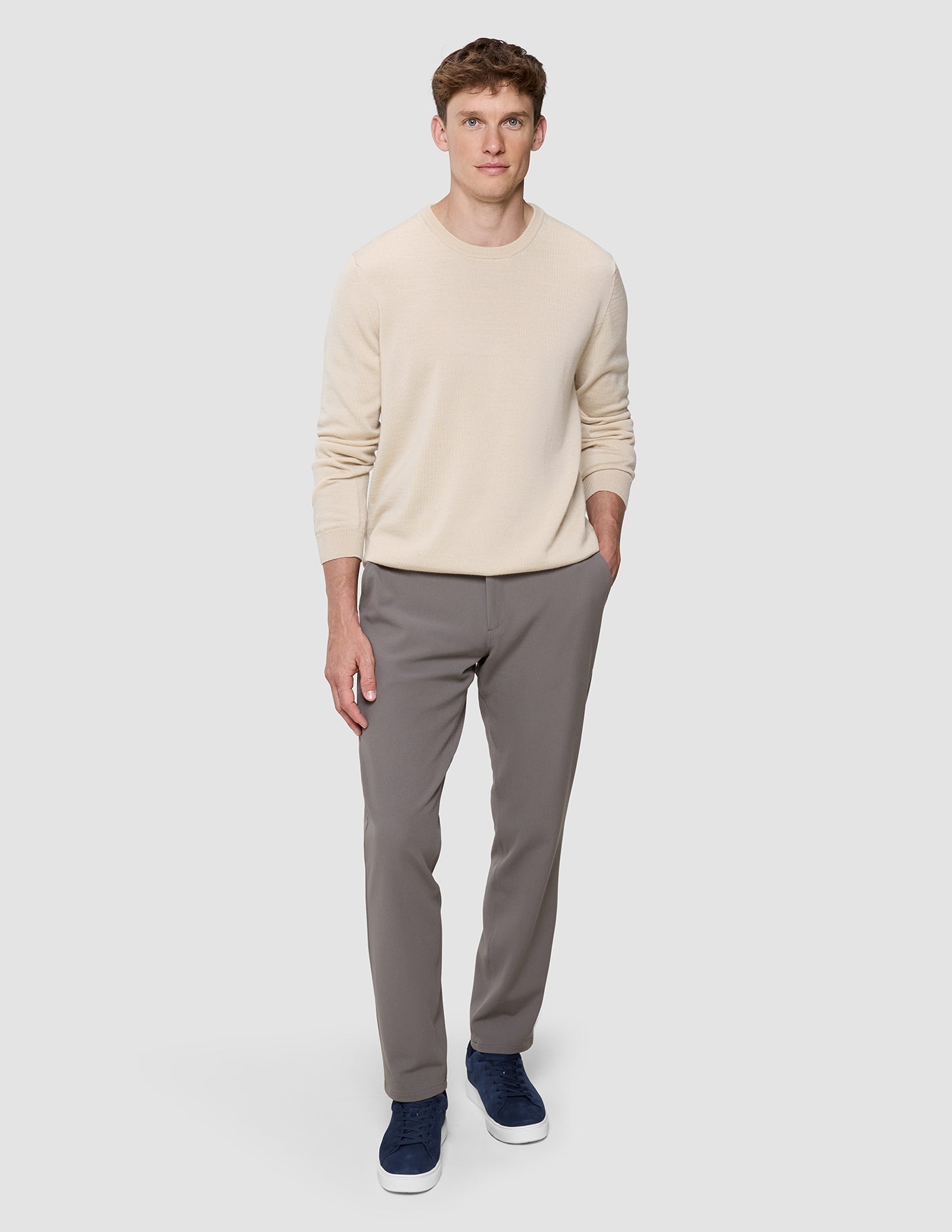 Seamless Premium Merino Knit Crewneck Birchwood
