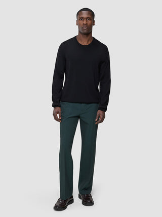 Seamless Premium Merino Knit Crewneck Black