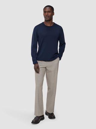 Seamless Premium Merino Knit Crewneck Dark Navy