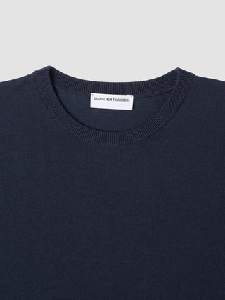 Seamless Premium Merino Knit Crewneck Dark Navy