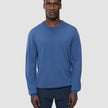 Seamless Premium Merino Knit Crewneck Dusky Blue