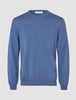 Seamless Premium Merino Knit Crewneck Dusky Blue