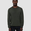 Seamless Premium Merino Knit Crewneck Green Night
