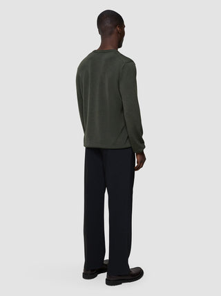 Seamless Premium Merino Knit Crewneck Green Night