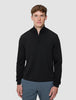 Seamless Premium Merino Knit Half Zip Black