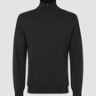 Seamless Premium Merino Knit Half Zip Black
