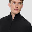 Seamless Premium Merino Knit Half Zip Black