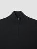 Seamless Premium Merino Knit Half Zip Black