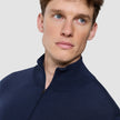 Seamless Premium Merino Knit Half Zip Dark Navy