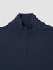 Seamless Premium Merino Knit Half Zip Dark Navy