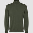 Seamless Premium Merino Knit Half Zip Green Night