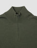 Seamless Premium Merino Knit Half Zip Green Night