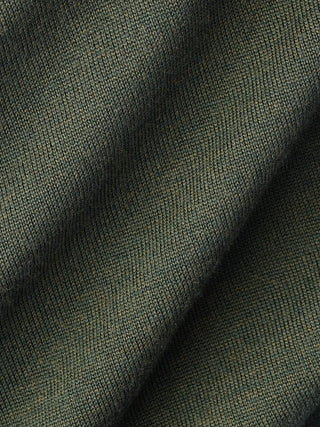 Seamless Premium Merino Knit Half Zip Green Night