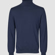 Seamless Premium Merino Knit Turtleneck Dark Navy