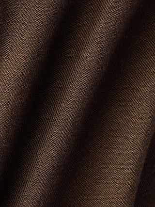 Seamless Premium Merino Knit Turtleneck Saddle Brown