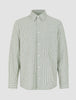 Seersucker Casual Shirt Green Stripes