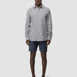 Seersucker Casual Shirt Navy Stripes