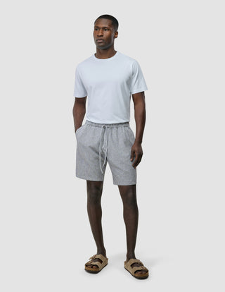 Seersucker Shorts Navy Stripes