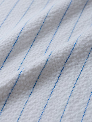 Seersucker Short Sleeve Shirt Blue Stripes