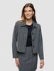 Women's Serene Short Jacket Grey Herringbone