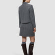 Serene Set Grey Herringbone Short Jacket Short Skirt